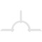 Ekena Millwork Ericson Architectural Grade PVC Gable Bracket, 96"W x 48"H x 2"D x 4"F, 12/12 Pitch GBP096X48X0204ERI00 - alternate 3